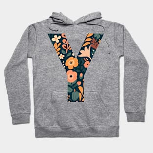 Whimsical Floral Letter Y Hoodie